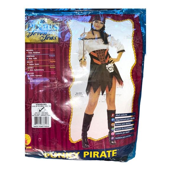 Pirate of the seven seas punky pirate women's halloween costume one size - Picture 1 of 5